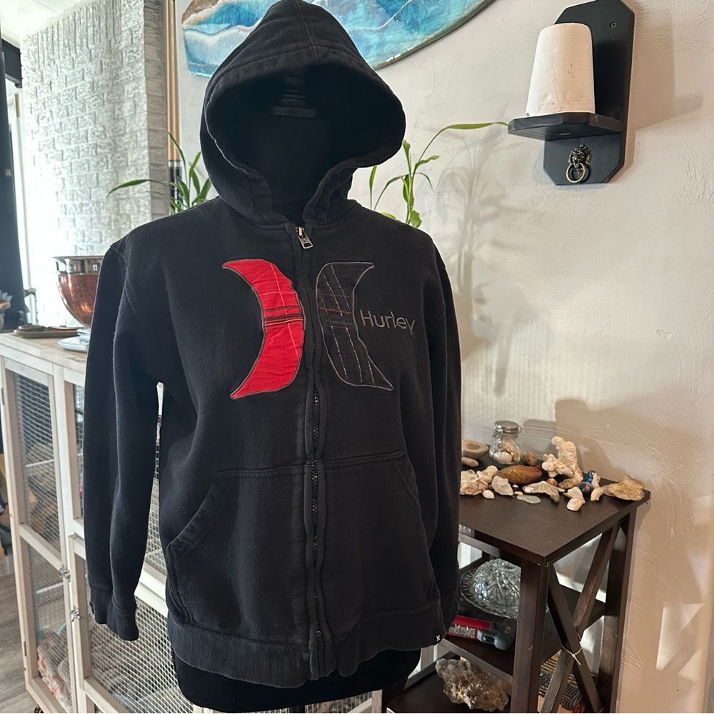 Hurley Black Sweatshirt with White Icon